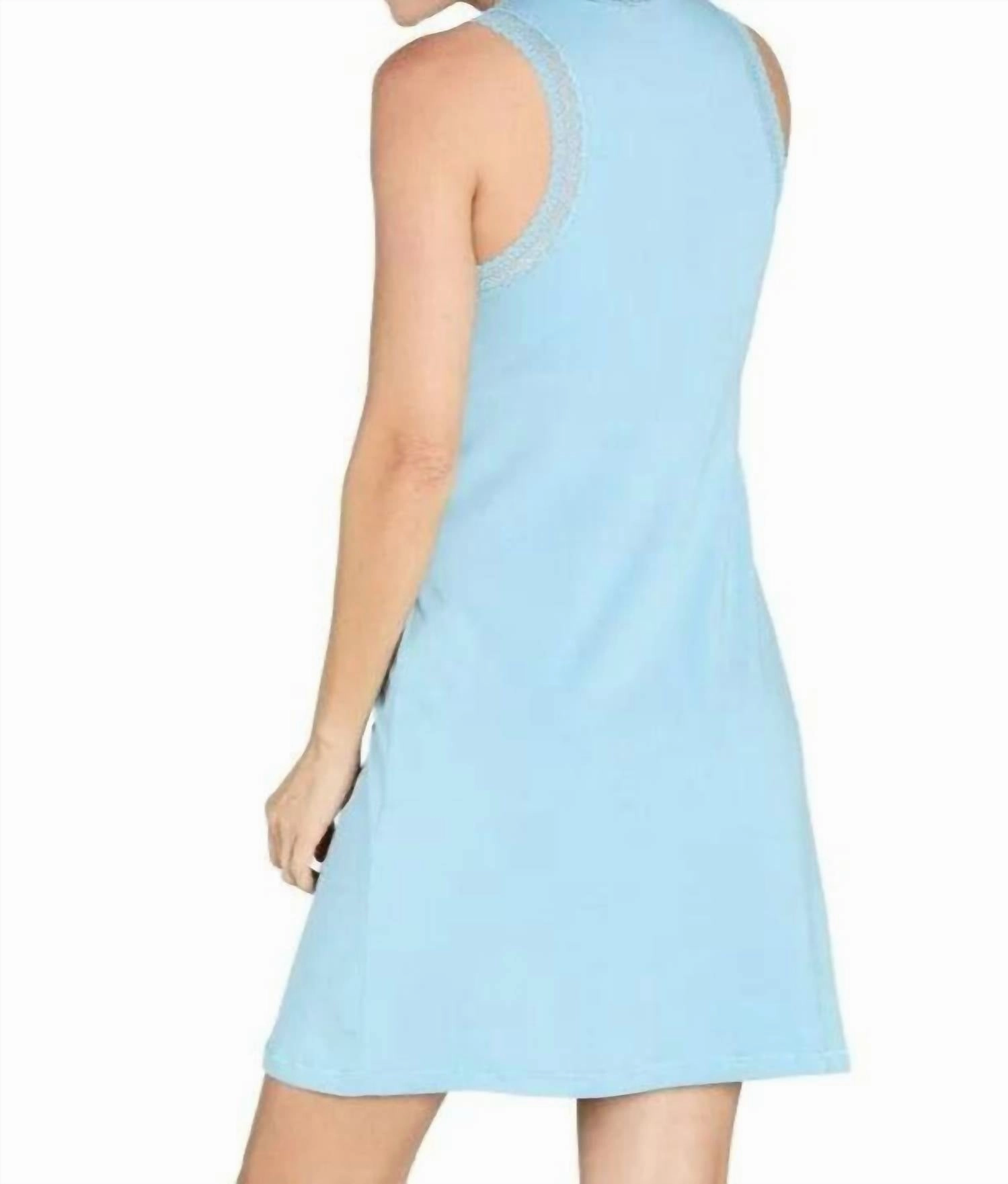 Beyond The Basics Tank Chemise In Sky Blue