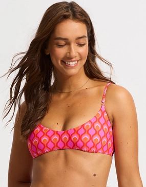 Birds of Paradise Bralette Bikini Top - Chilli Red Swim Womens - one-pieces cheap