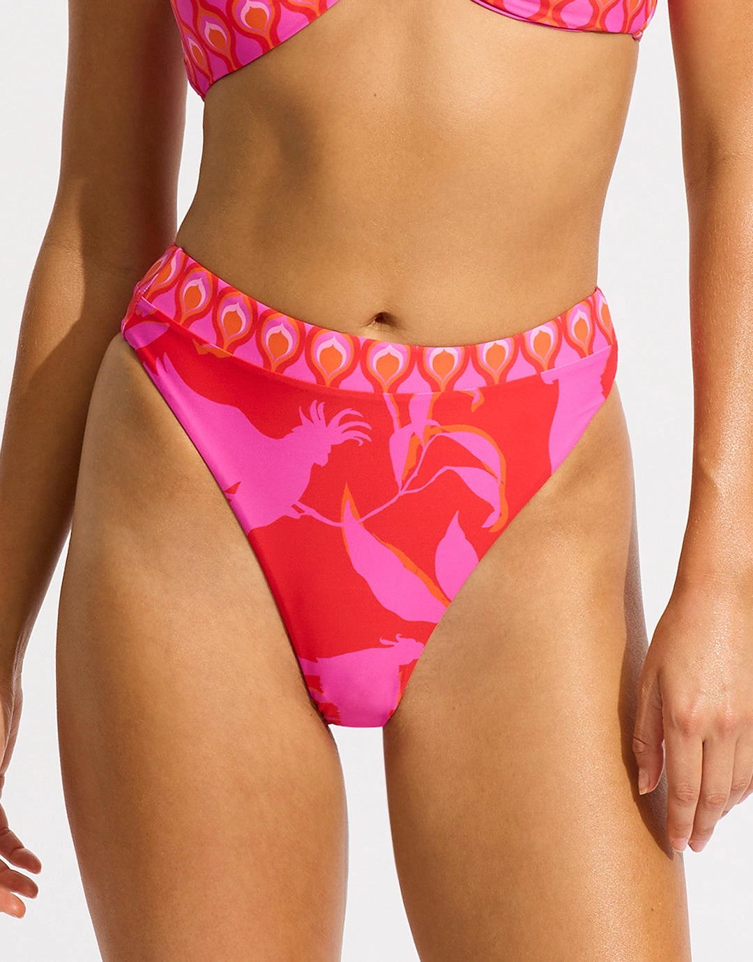 Birds of Paradise High Rise Bikini Pant - Chilli Red Swim Womens - one-pieces cheap