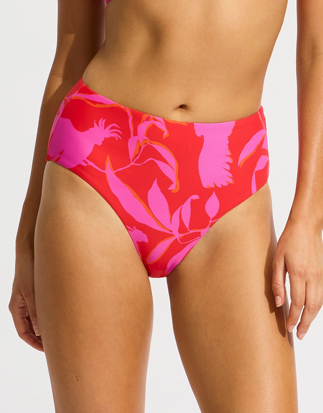 Birds of Paradise High Waist Bikini Pant - Chilli Red Swim Womens - sport swimwear clearance