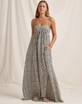 Bisou Everlasting Maxi Dress - Ditsy Floral Swim Womens - bikinis clearance