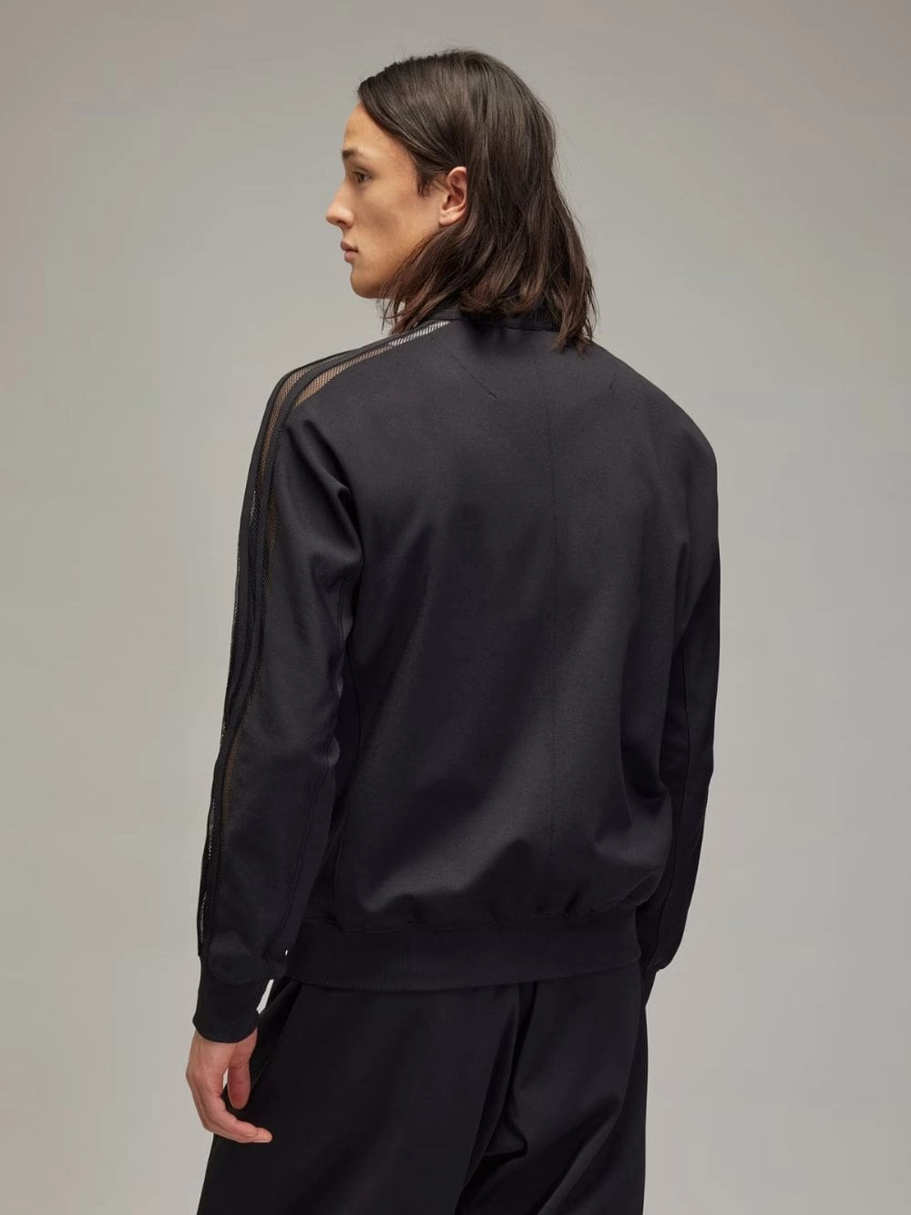 Black 3-Stripes Mesh Track Jacket