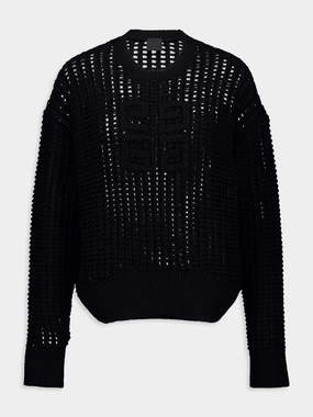 Black 4G Sweater in Wool and Cashmere Knitwear Womens - women's knitwear cheap