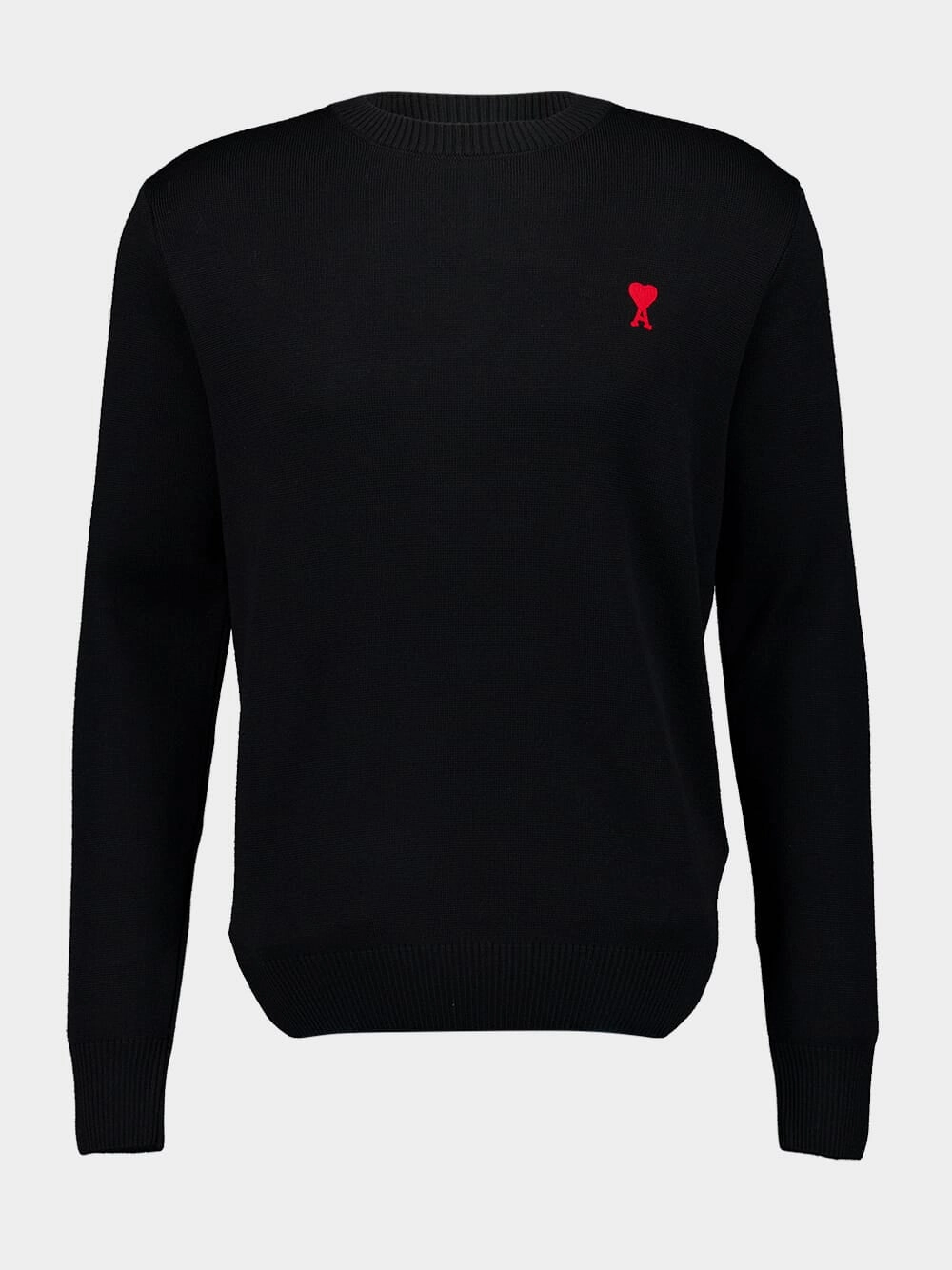 Black Ami de Coeur Sweater Knitwear Mens - men's sweaters sale