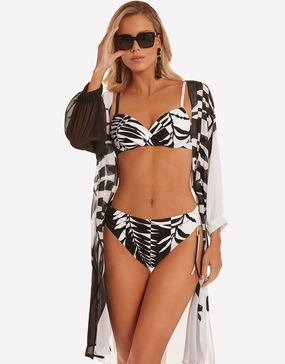 Black and White Underwired Bikini Set Swim Womens free shipping