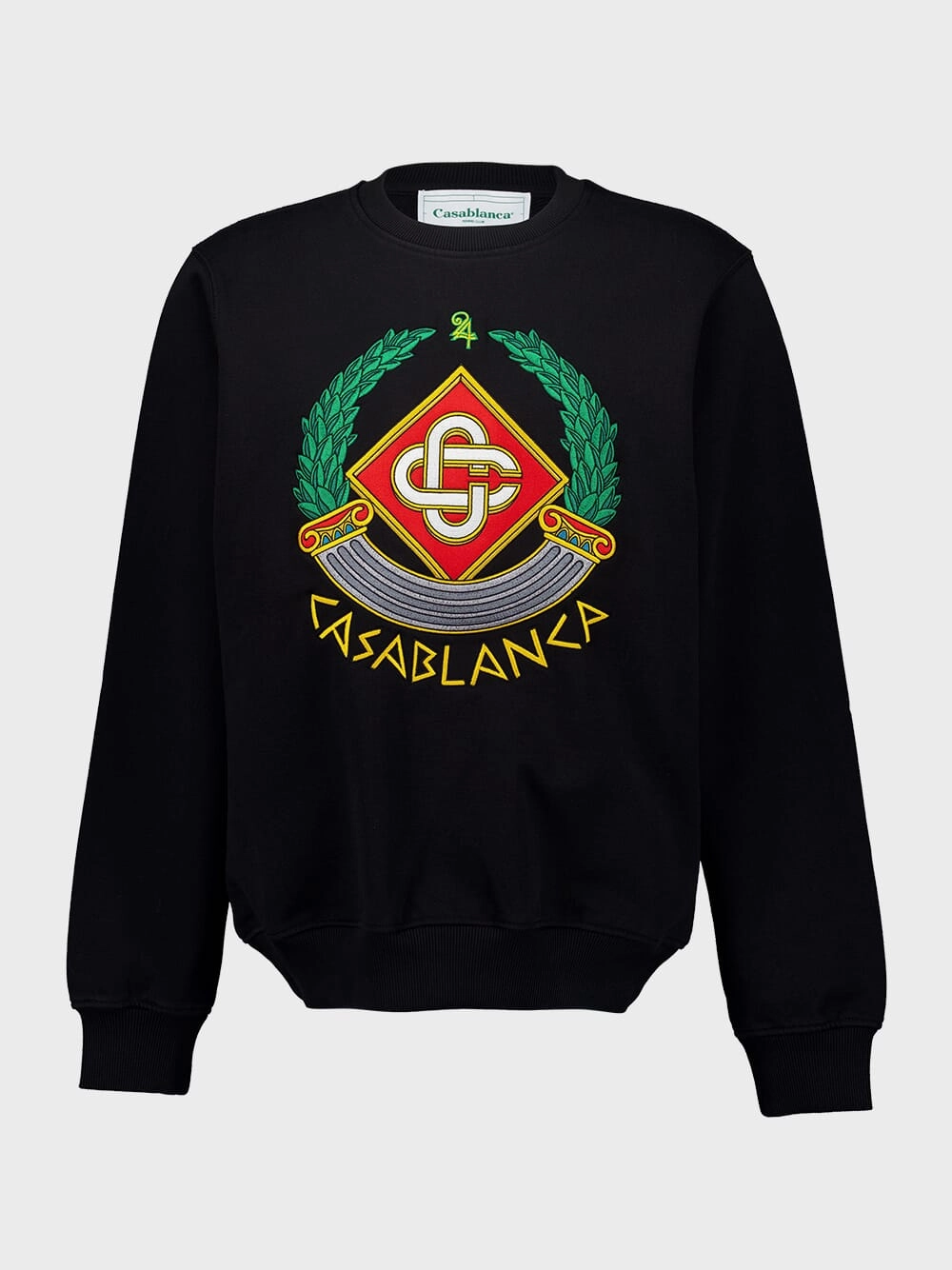 Black Casa Crest Sweatshirt Tops Mens - thermal tops
