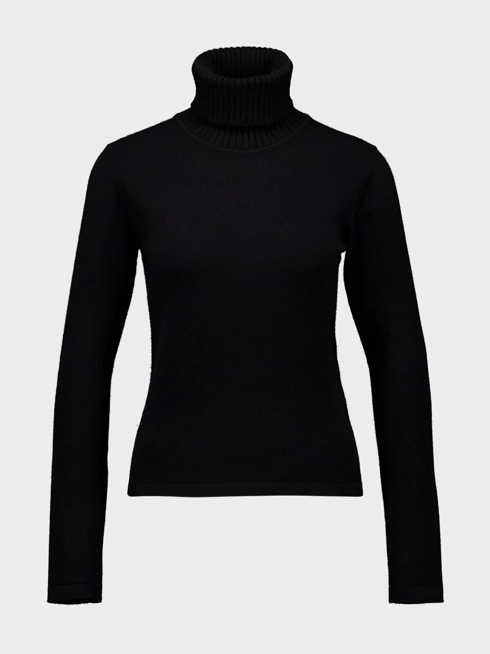 Black Cashmere Turtleneck Sweater Knitwear Womens - women's knitwear cheap