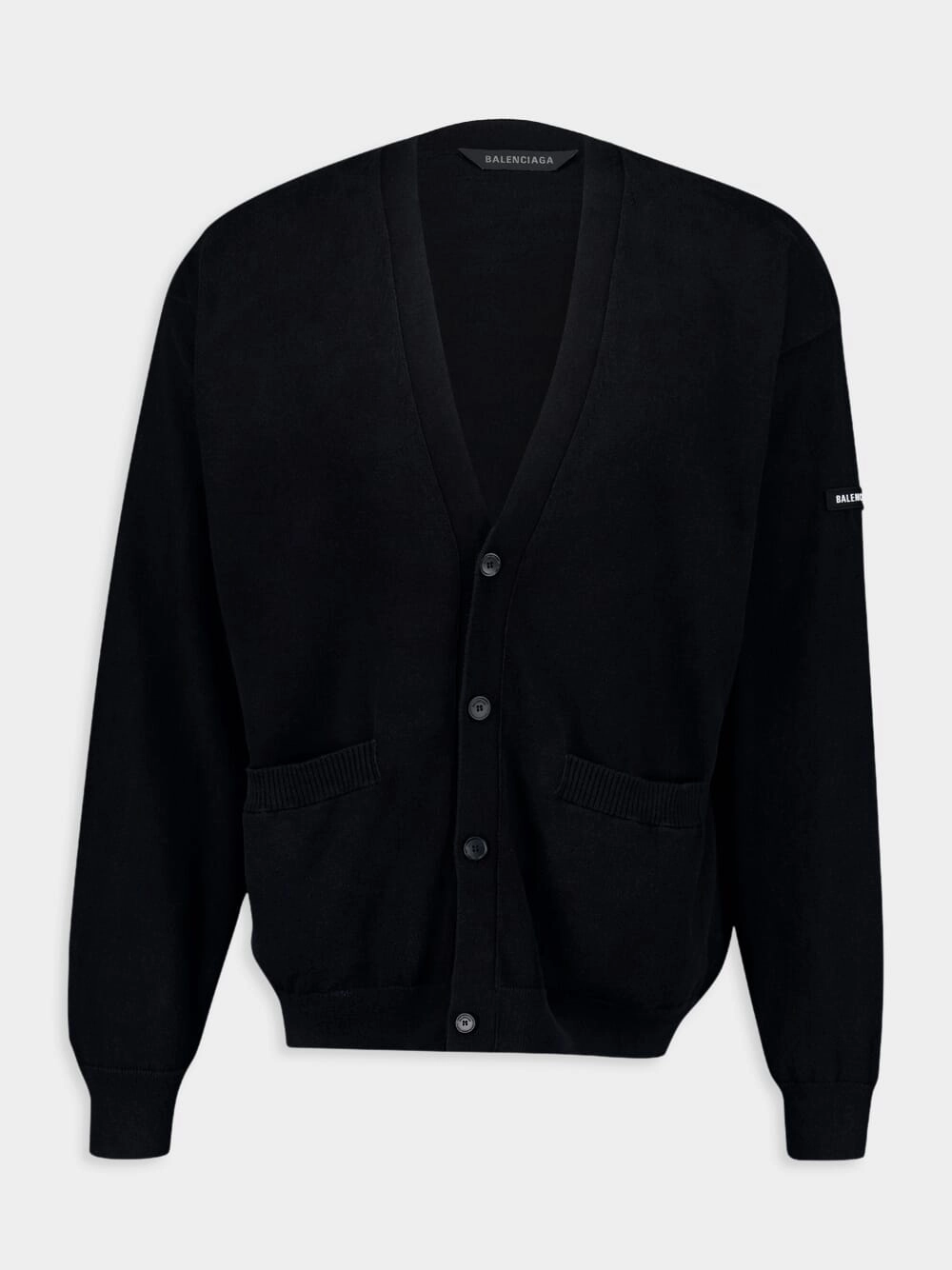 Black Cotton Cardigan Knitwear Mens - men's sweaters sale