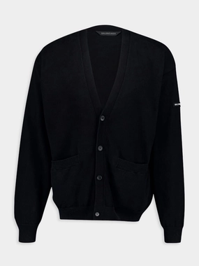 Black Cotton Cardigan Knitwear Mens - men's sweaters sale