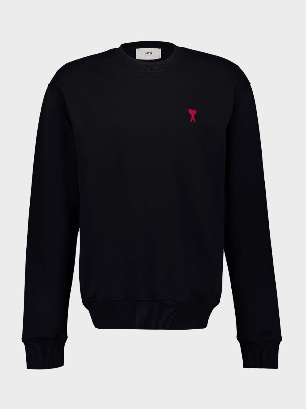 Black Cotton Sweatshirt Tops Mens - thermal tops