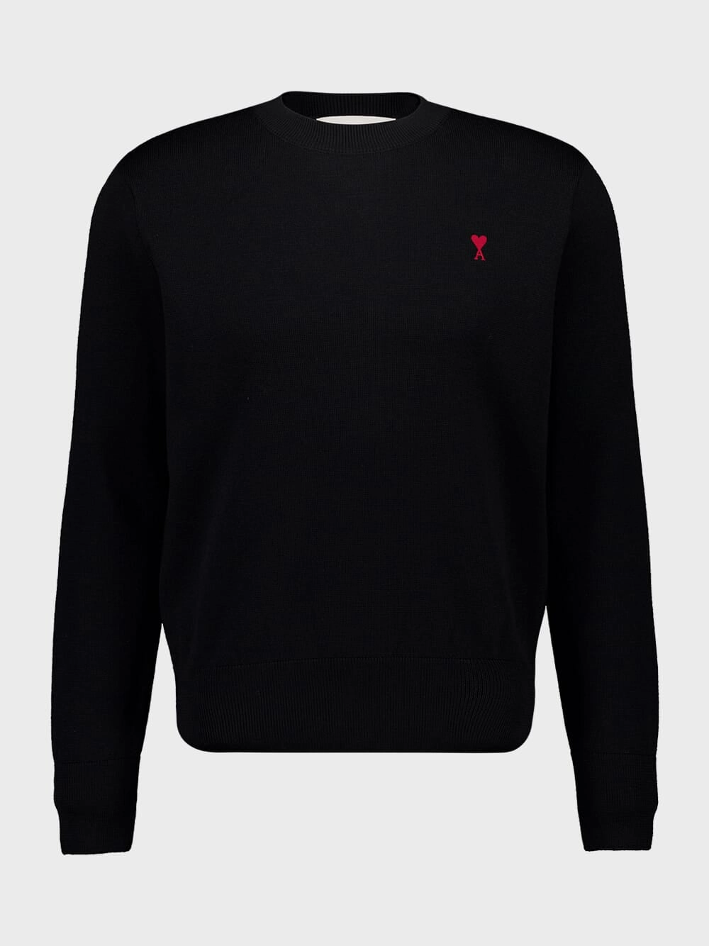 Black Crew Neck Sweater Ami de Coeur Tops Mens - thermal tops