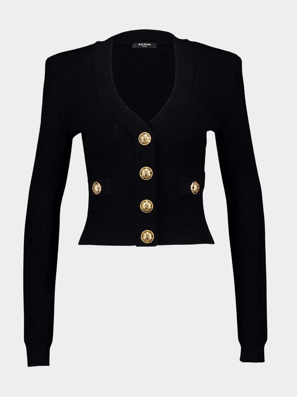 Black Cropped Knit Cardigan Knitwear Womens - women's knitwear cheap