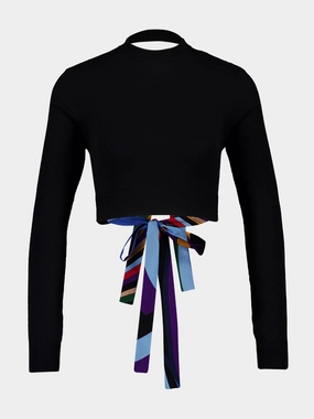 Black Cropped Sweater Knitwear Womens - women's knitwear cheap