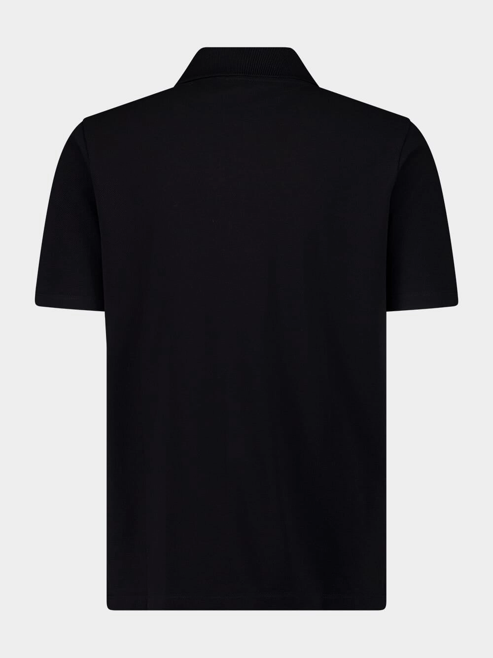 Black Embroidered Polo Shirt