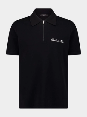 Black Embroidered Polo Shirt Tops Mens - men's t-shirts outlet