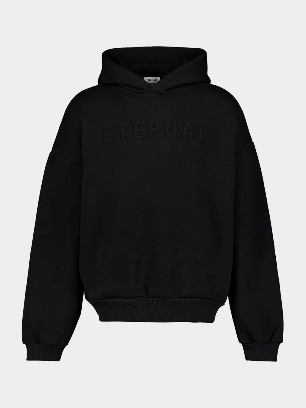 Black Eternal Embossed Sweatshirt Tops Mens - thermal tops