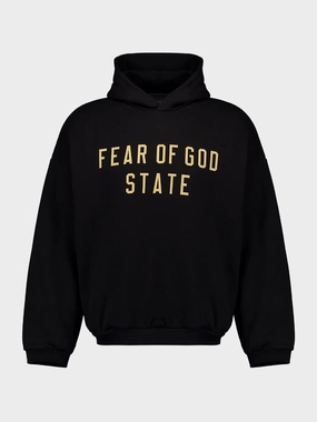 Black Fleece Hoodie Tops Mens - thermal tops
