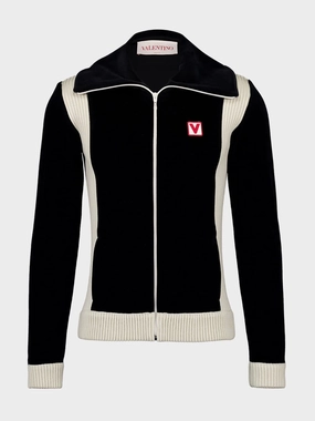 Black High-Neck Chenille Sweatshirt Tops Mens - thermal tops