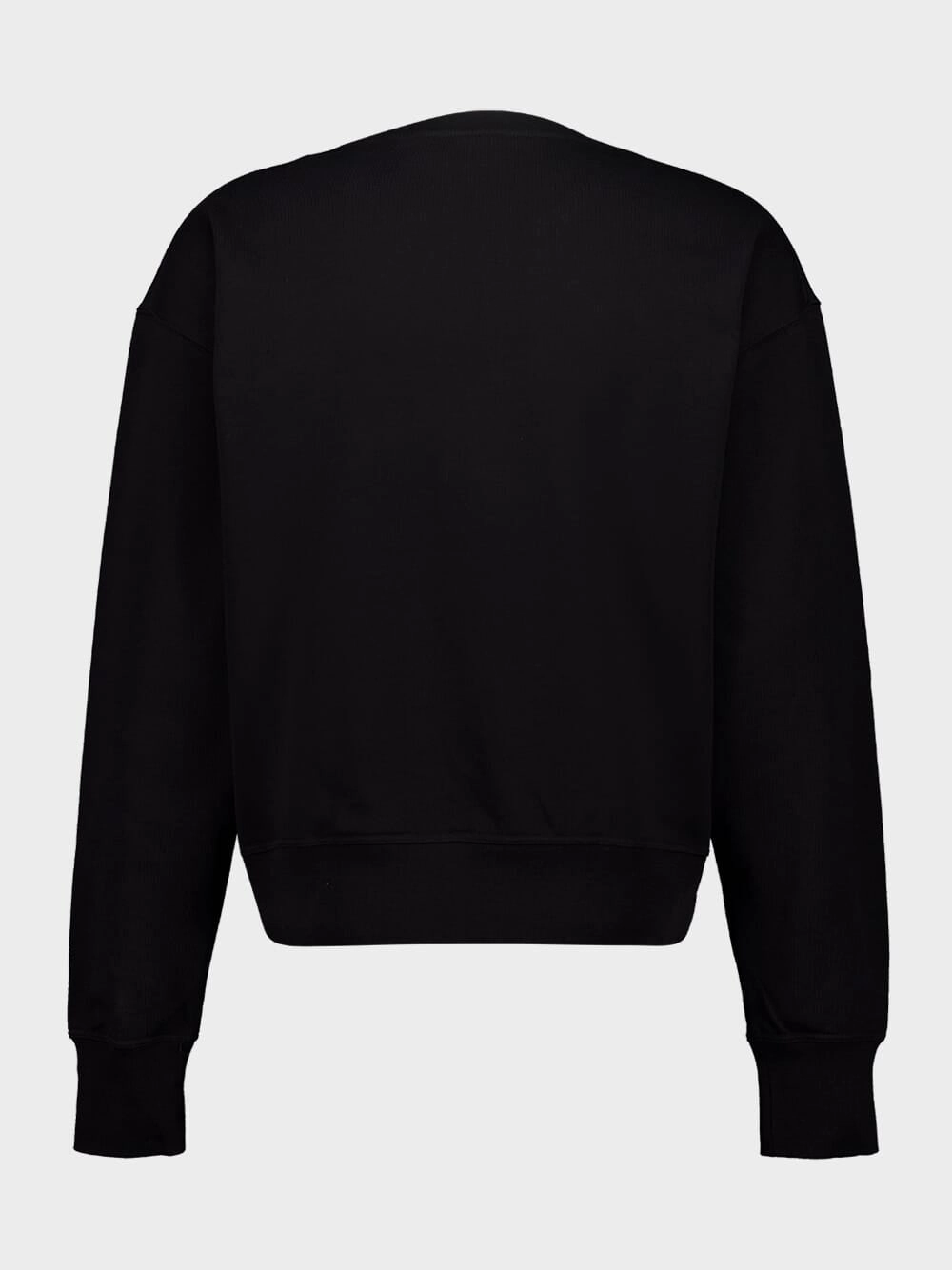 Black Logo Cotton Sweatshirt
