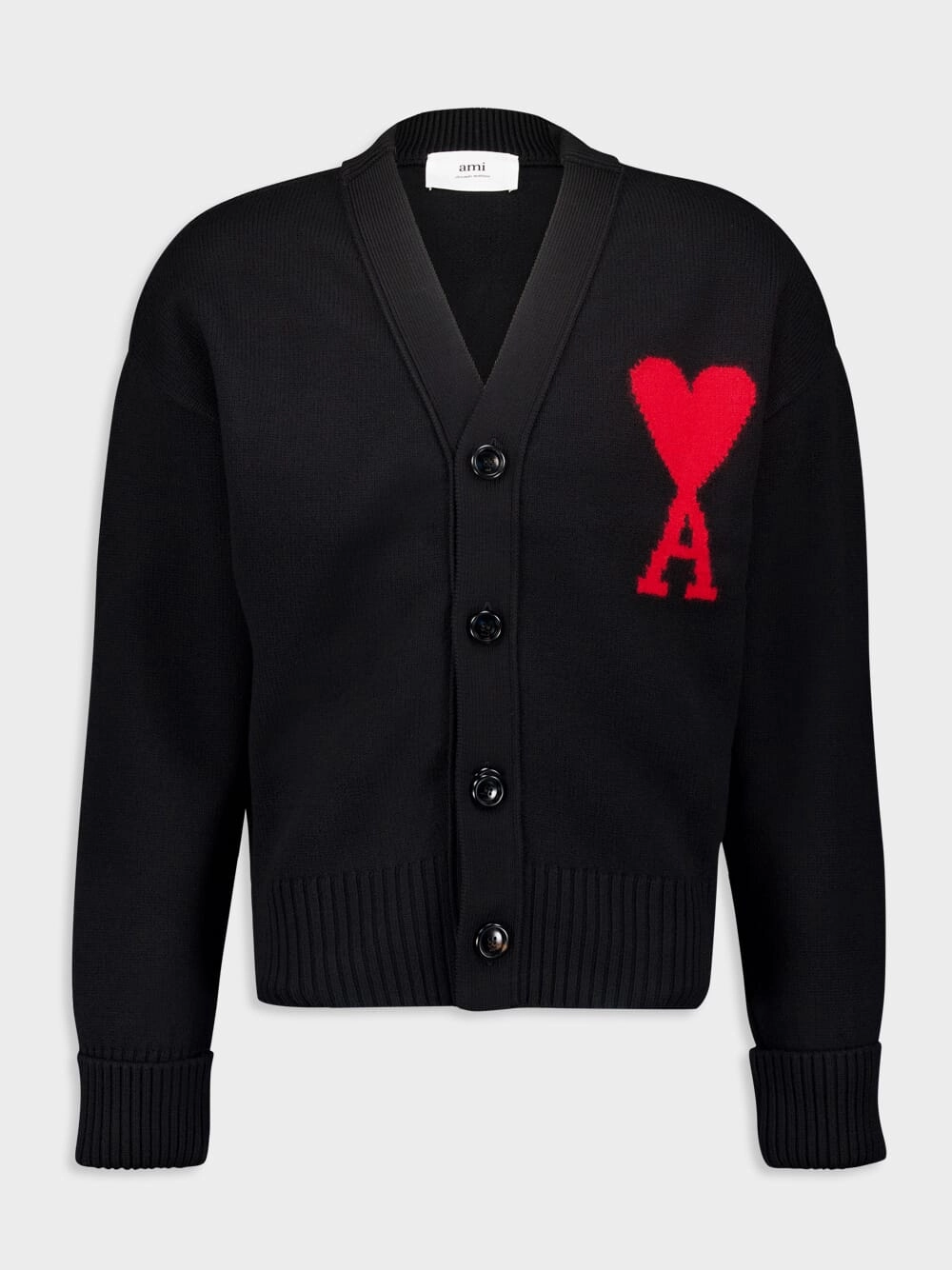 Black Logo-Intarsia Wool Cardigan Knitwear Mens - men's sweaters sale