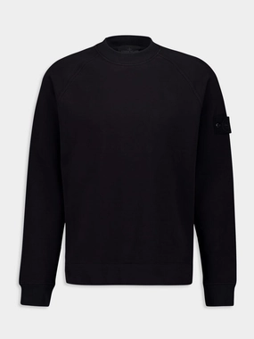 Black Logo Patch Sweatshirt Tops Mens - thermal tops