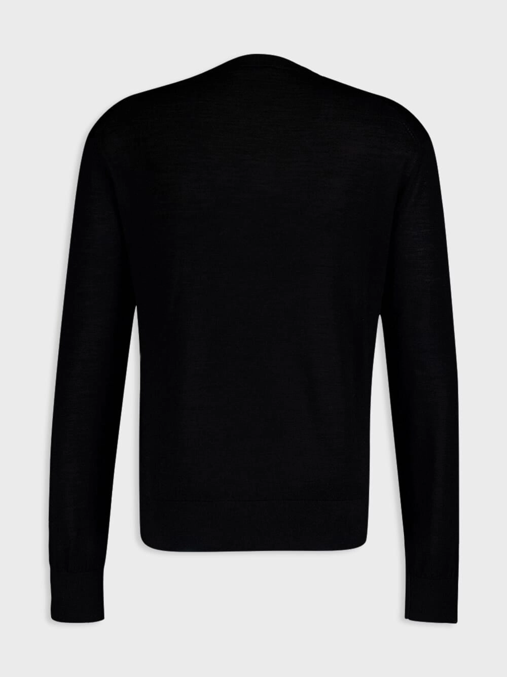 Black Merino Wool Jumper