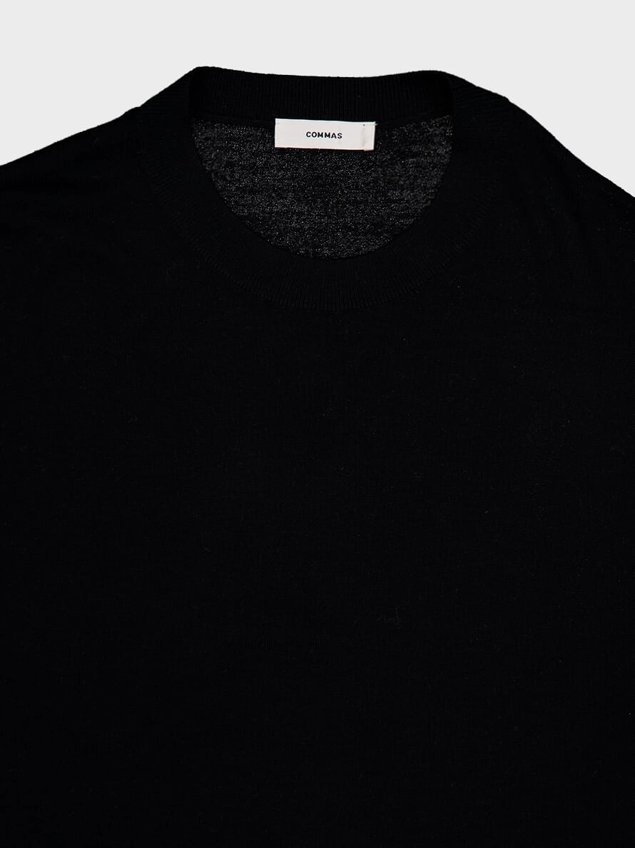 Black Merino Wool Jumper