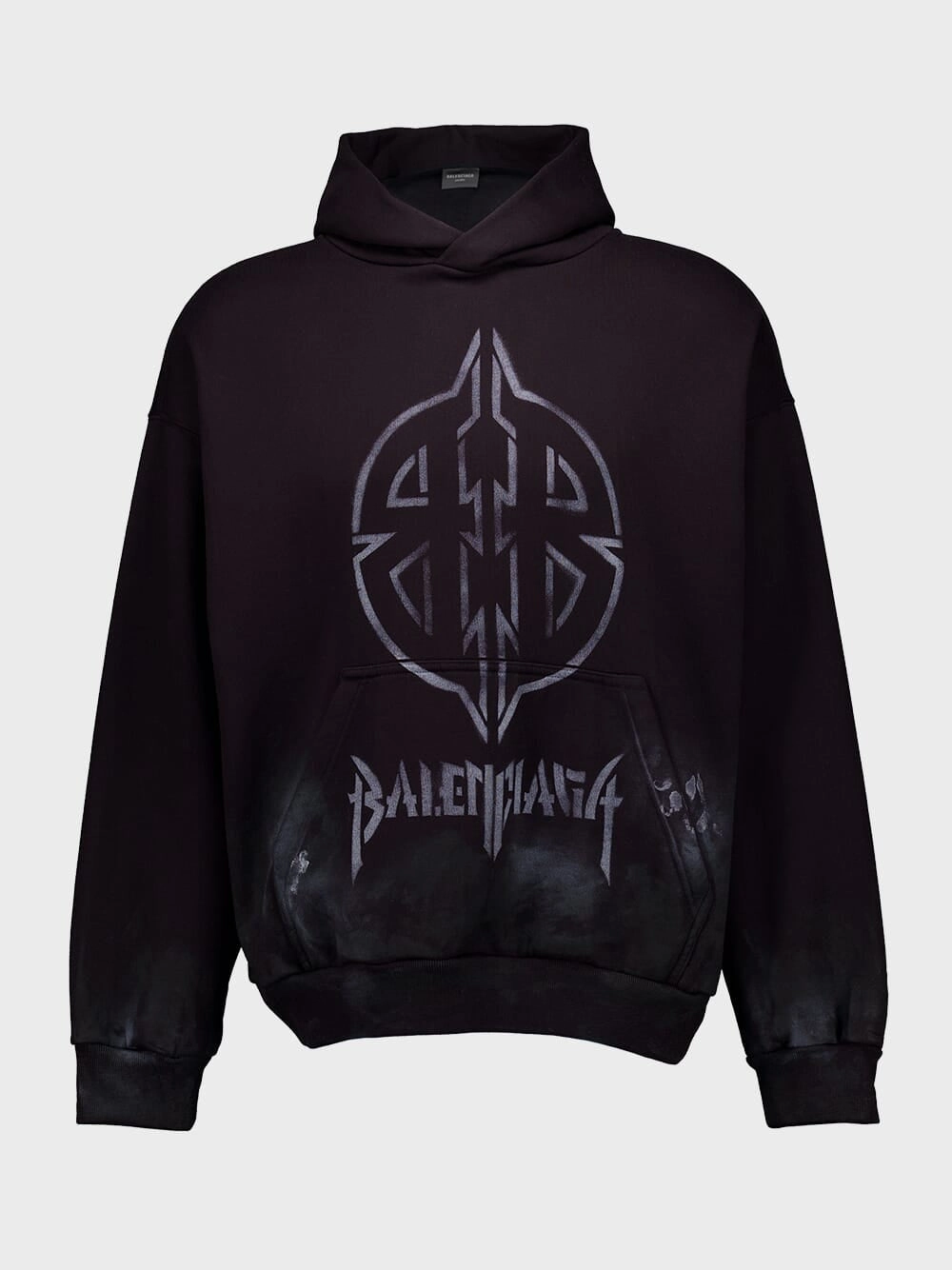 Black Metal BB Stencil Hoodie Tops Mens - thermal tops