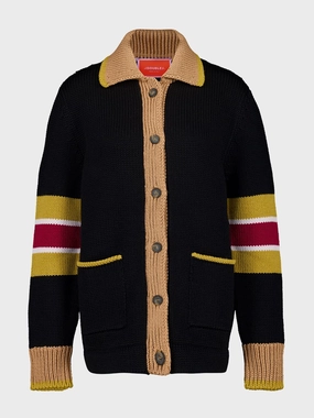 Black No Fuss Wool Cardigan Knitwear Womens - women's knitwear cheap