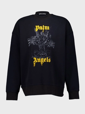 Black Palms Pencil Sweatshirt Tops Mens - thermal tops