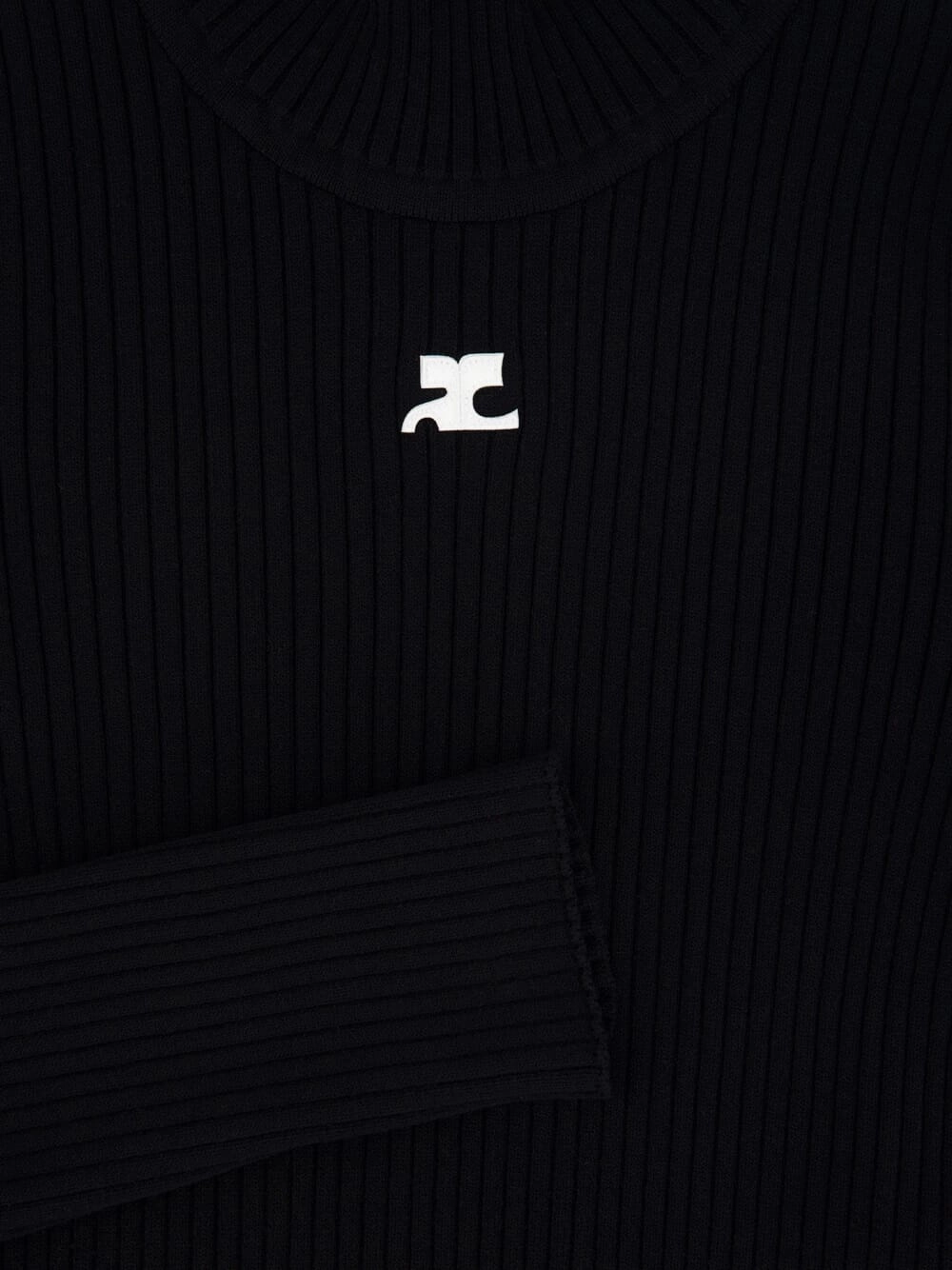Black ReEdition Rib Knit Mockneck Sweater