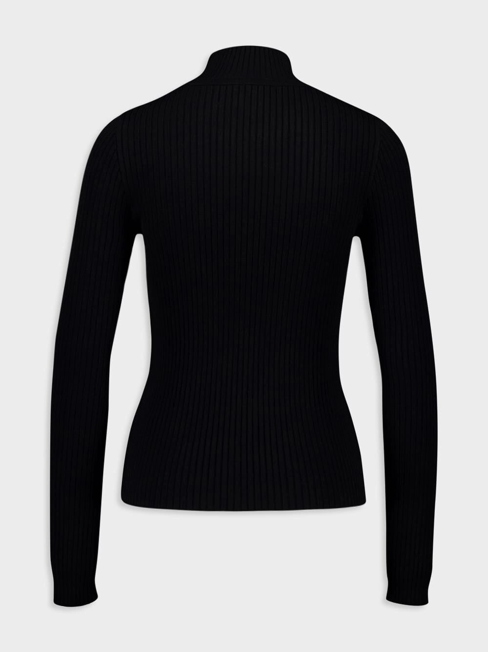 Black ReEdition Rib Knit Mockneck Sweater