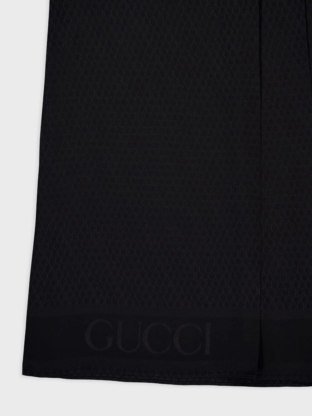 Black Silk Jacquard Skirt