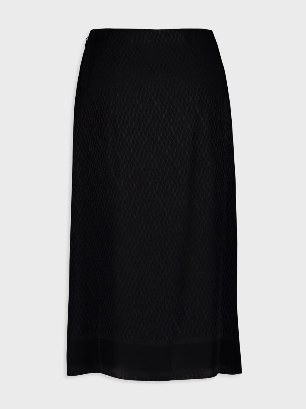 Black Silk Jacquard Skirt