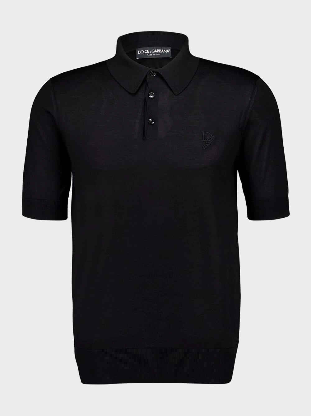 Black Silk Polo Shirt Tops Mens - men's t-shirts outlet