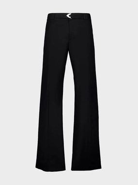 Black Straight-Fit Trousers with Belt Suits Mens - men's suits outlet