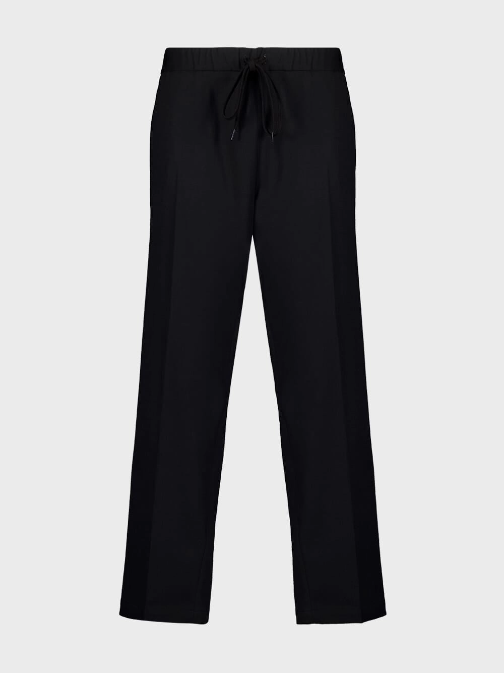 Black Tailored Drawstring-Waist Trousers Suits Mens - men's suits outlet