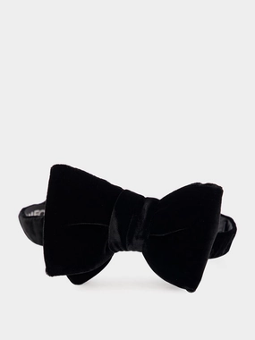 Black Velvet Bow Tie Suits Mens - men's suits outlet