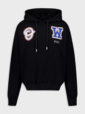 Black Wizard Patch Skate Hoodie Tops Mens - thermal tops