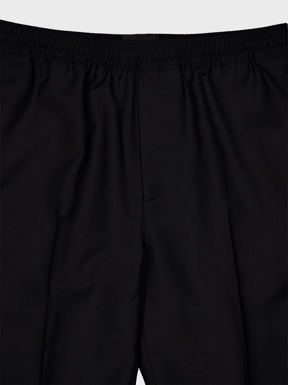 Black Wool and Mohair Joggers