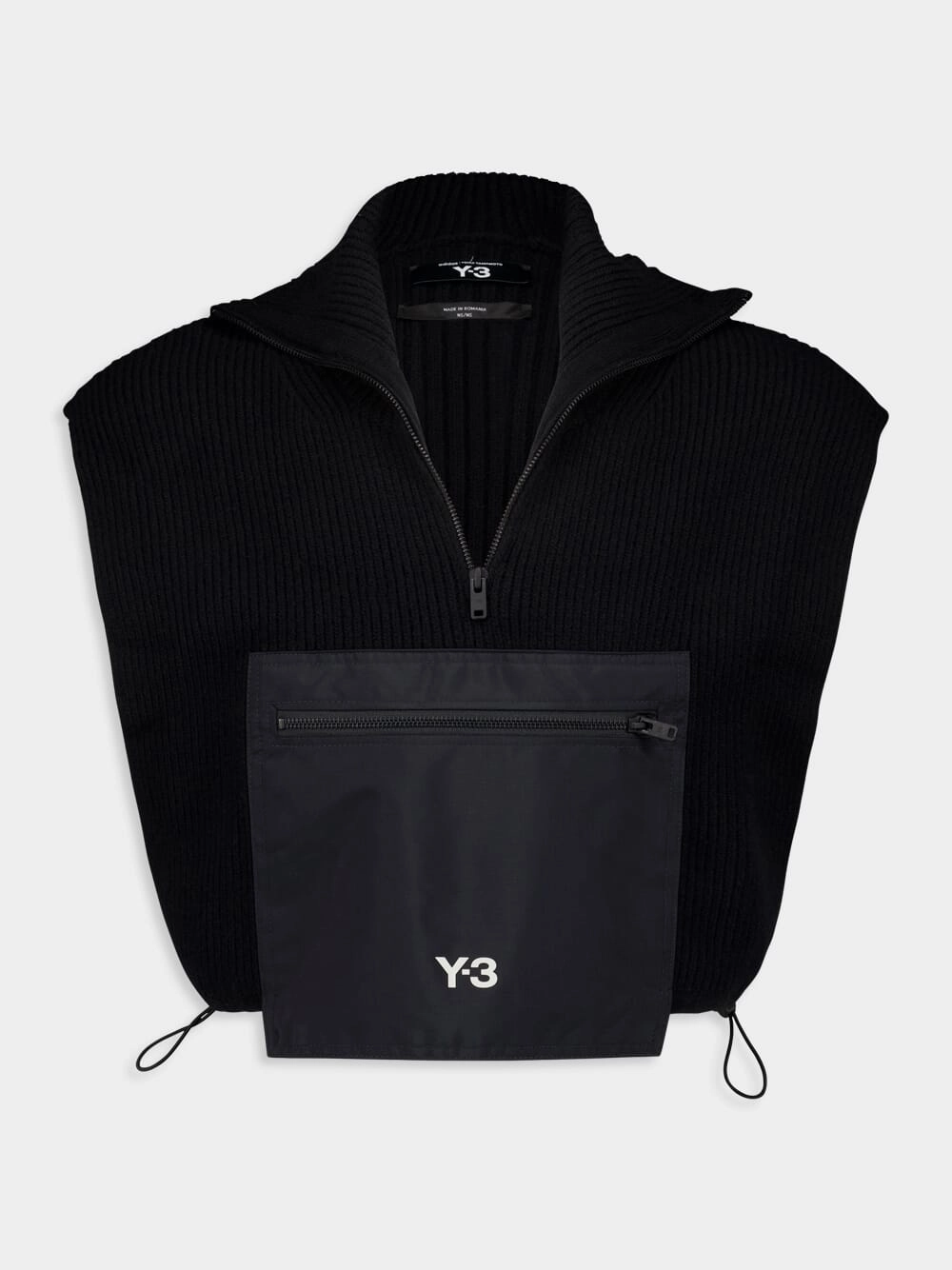 Black Wool Blend Hooded Sweater Tops Mens - thermal tops
