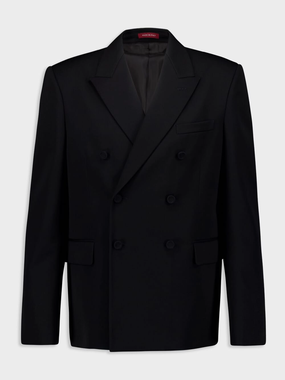 Black Wool Double-Breasted Suit Suits Mens - men's suits outlet