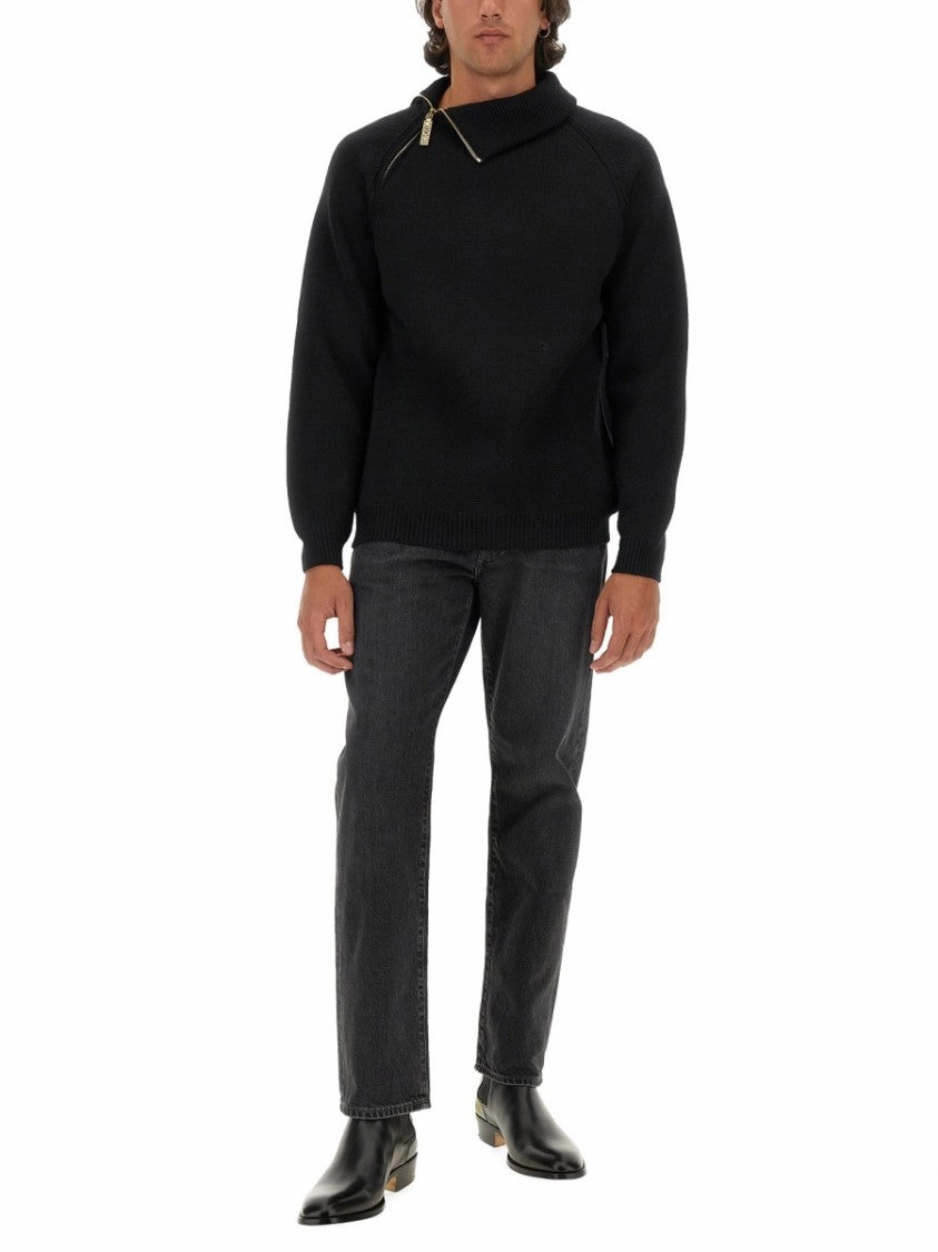 Black Wool Pullover