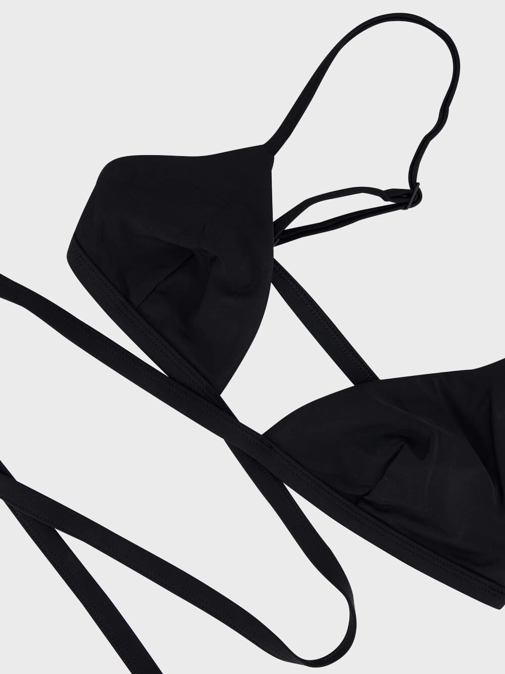 Black Wrap Triangle Top