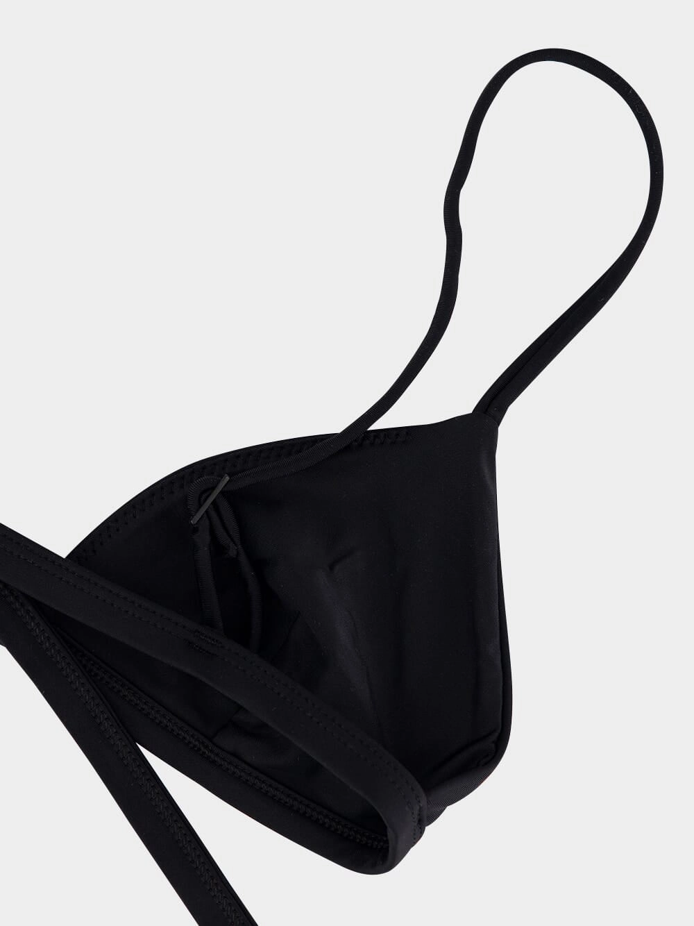 Black Wrap Triangle Top