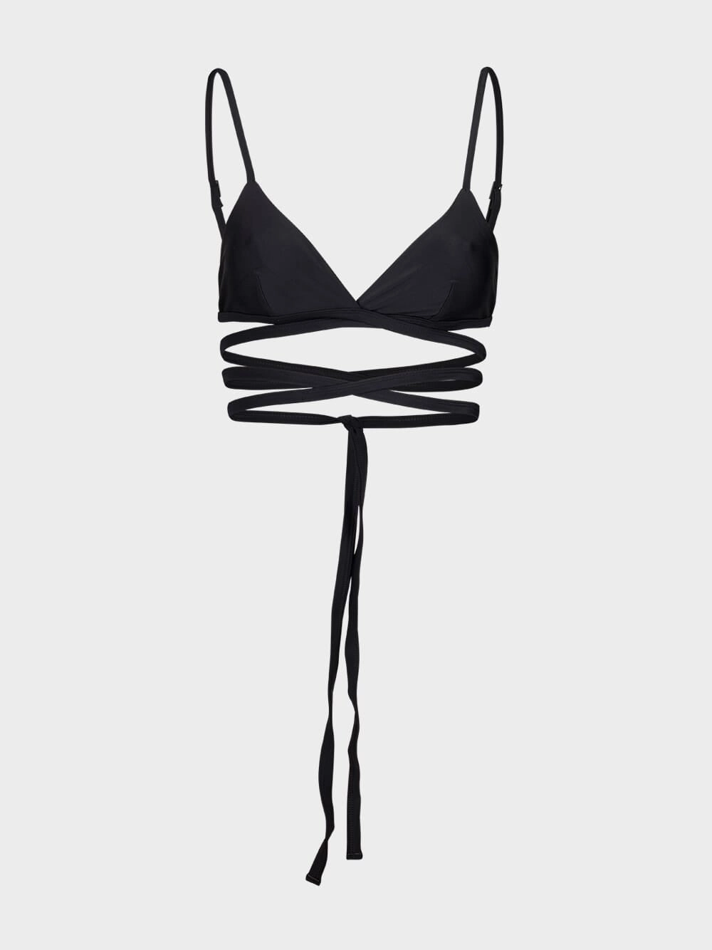 Black Wrap Triangle Top