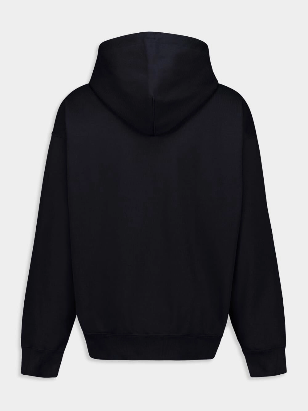 Black Zip-Up Hooded Sweatshirt