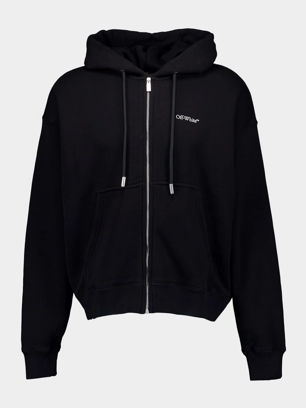Black Zip-Up Hoodie Tops Mens - thermal tops