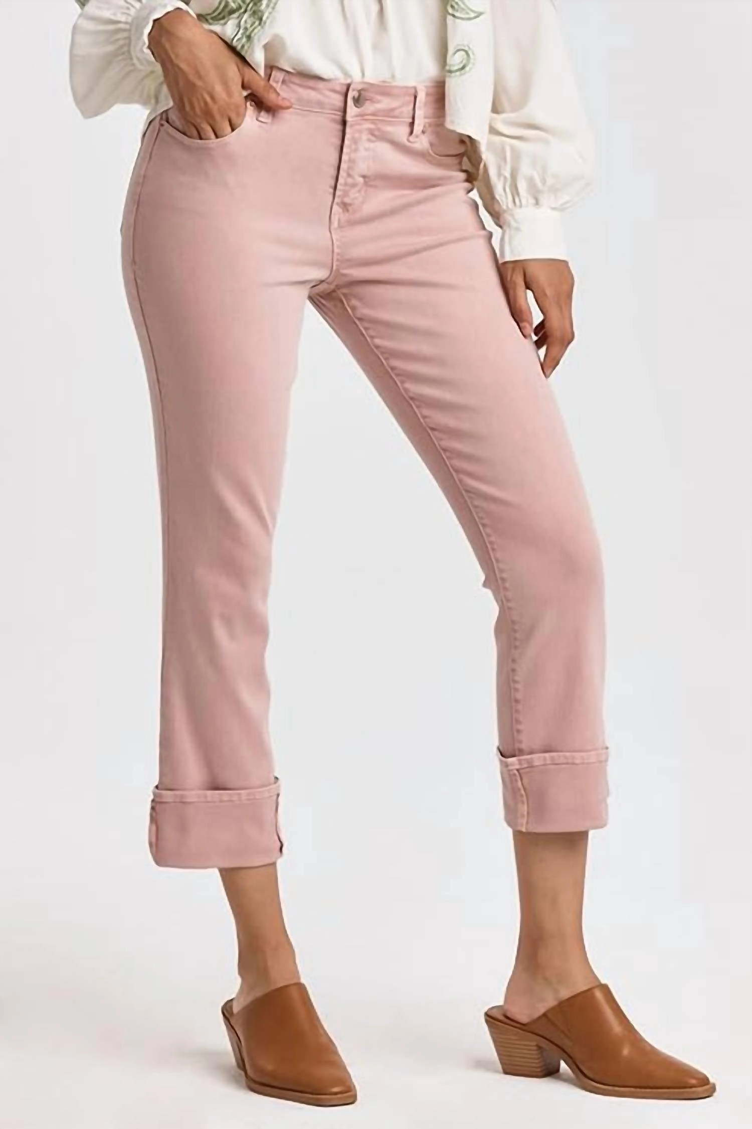 Blaire Cuffed Jean In Blush