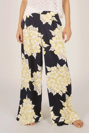 Blooming Lovely Evie Trousers In Navy/ Cream womens corduroy pants cheap